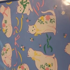VINTAGE paramount gift wrap   cat NEW